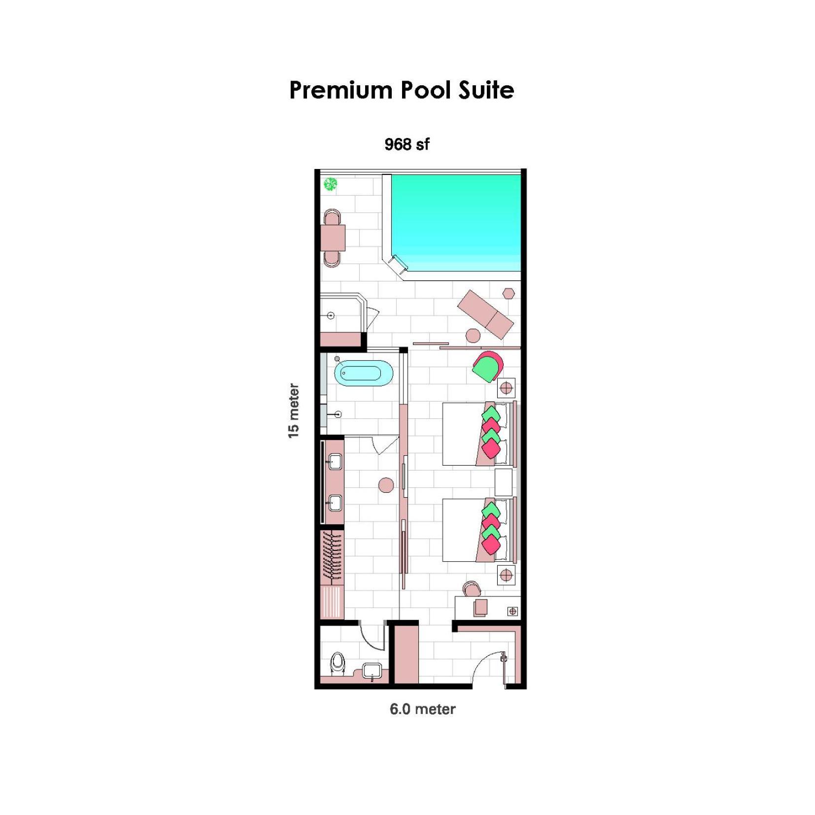 Lexis Suites Penang Bayan Lepas Εξωτερικό φωτογραφία A floorplan of a typical hotel room